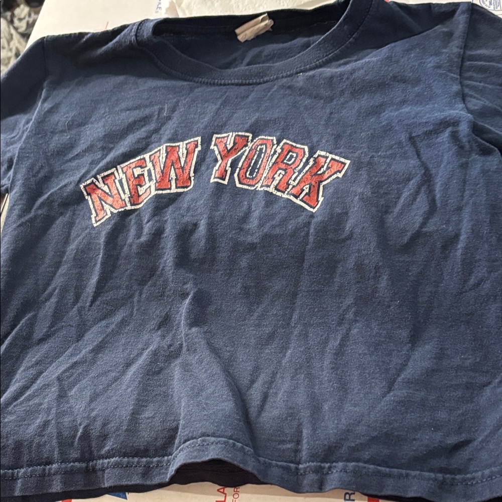 Kids Navy Blue New York T-Shirt XS